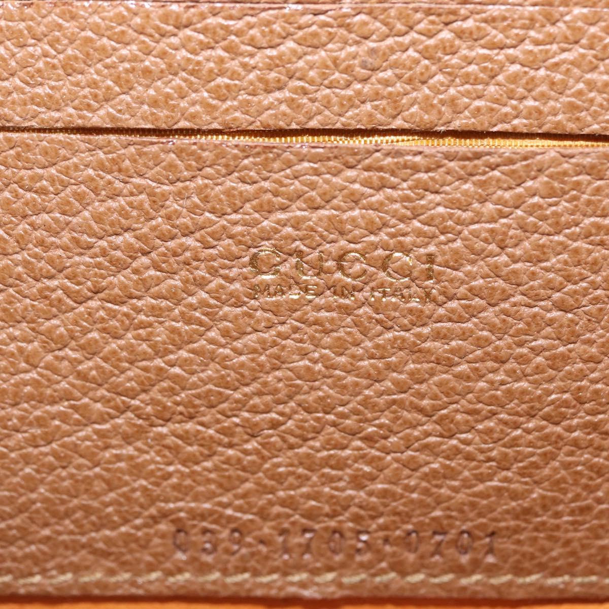 GUCCI Bamboo Hand Bag Nylon 2way Brown Silver 039 1705 0701 Auth bs33342