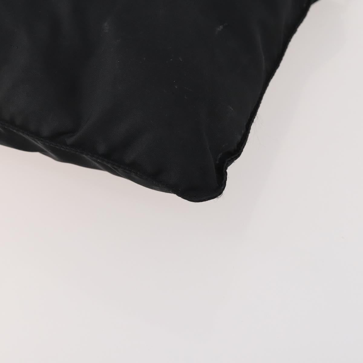 PRADA Shoulder Bag Nylon Black Silver Auth bs33344