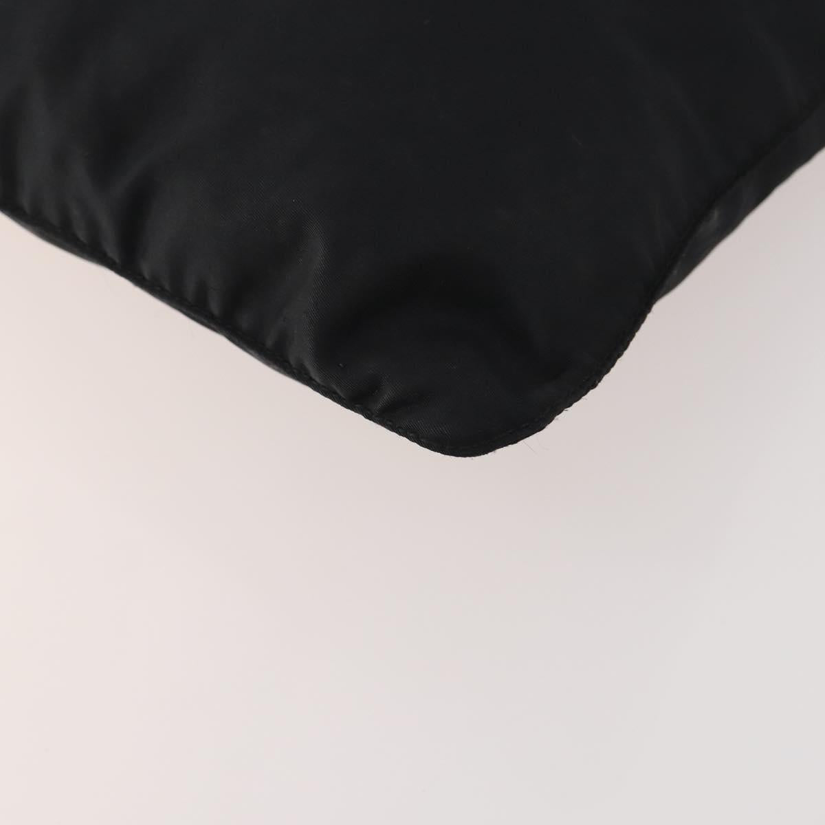 PRADA Shoulder Bag Nylon Black Silver Auth bs33344