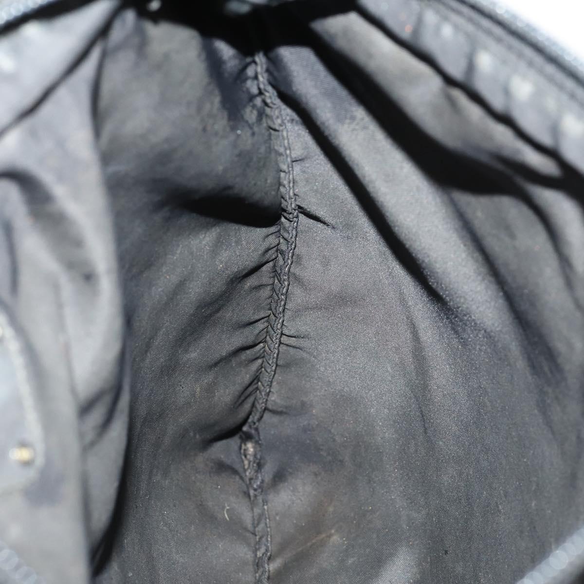 PRADA Shoulder Bag Nylon Black Silver Auth bs33344