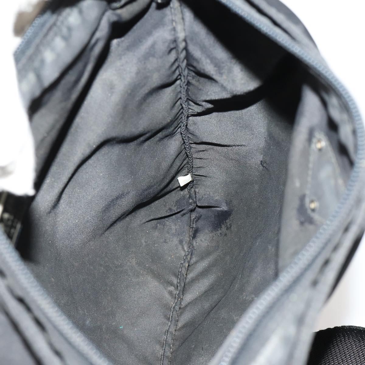 PRADA Shoulder Bag Nylon Black Silver Auth bs33344