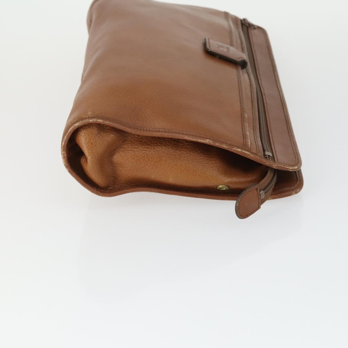 Burberrys Nova Check Clutch Bag Leather PVC 2 Set Beige Brown Auth bs33346