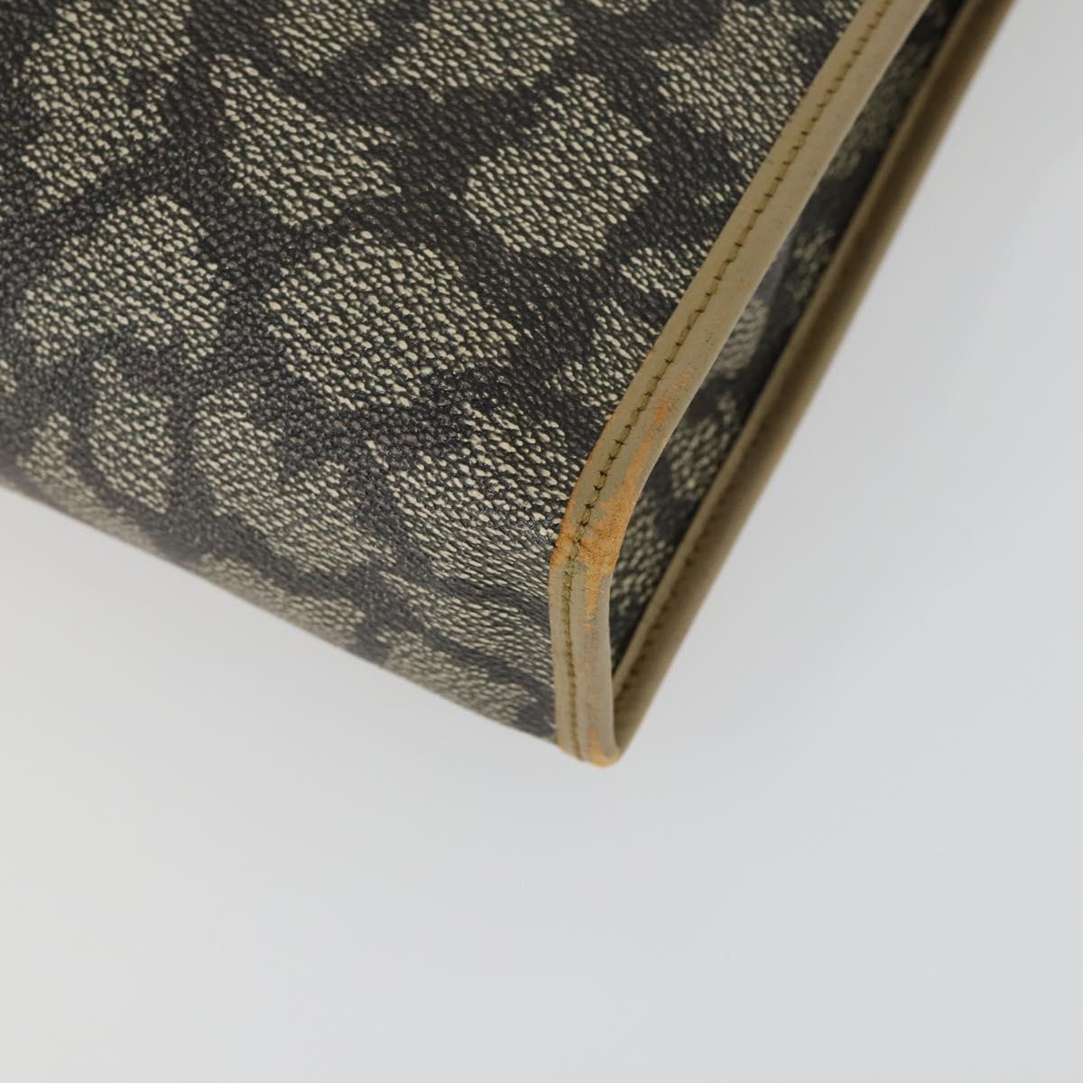 SAINT LAURENT Clutch Bag PVC Leather 2 Set Brown Black Auth bs33349