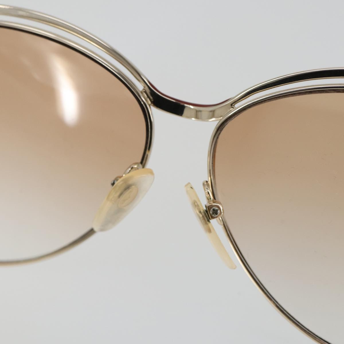 SAINT LAURENT Sunglasses plastic 2 Set Brown Silver Auth bs33359