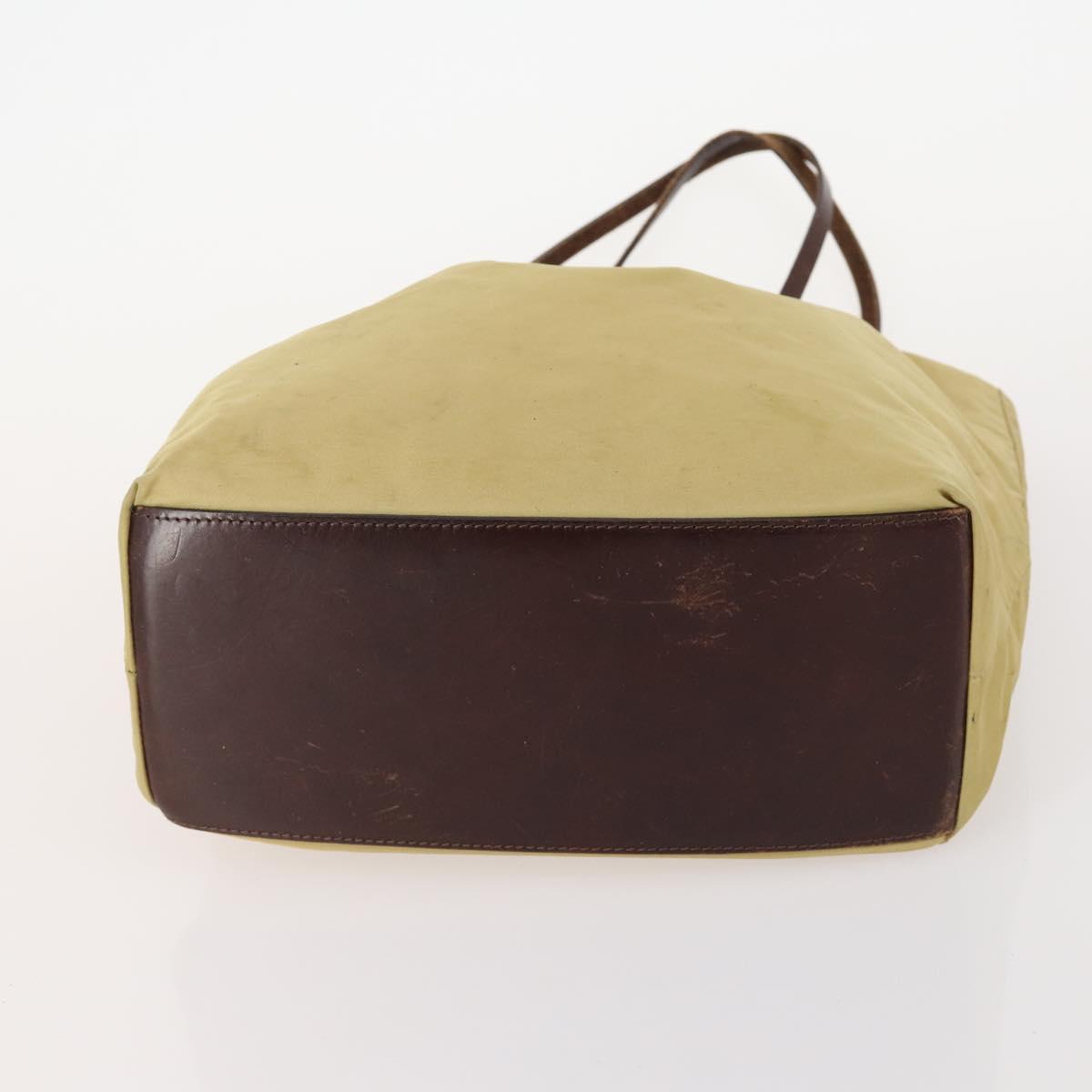 FENDI Zucchino Canvas Bag Leather Nylon 4 Set Brown Black beige Auth bs33366