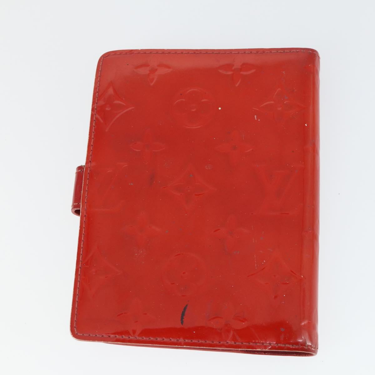 LOUIS VUITTON Epi Monogram Vernis Agenda PM Day Cover 2 Set Red LV Auth bs33370