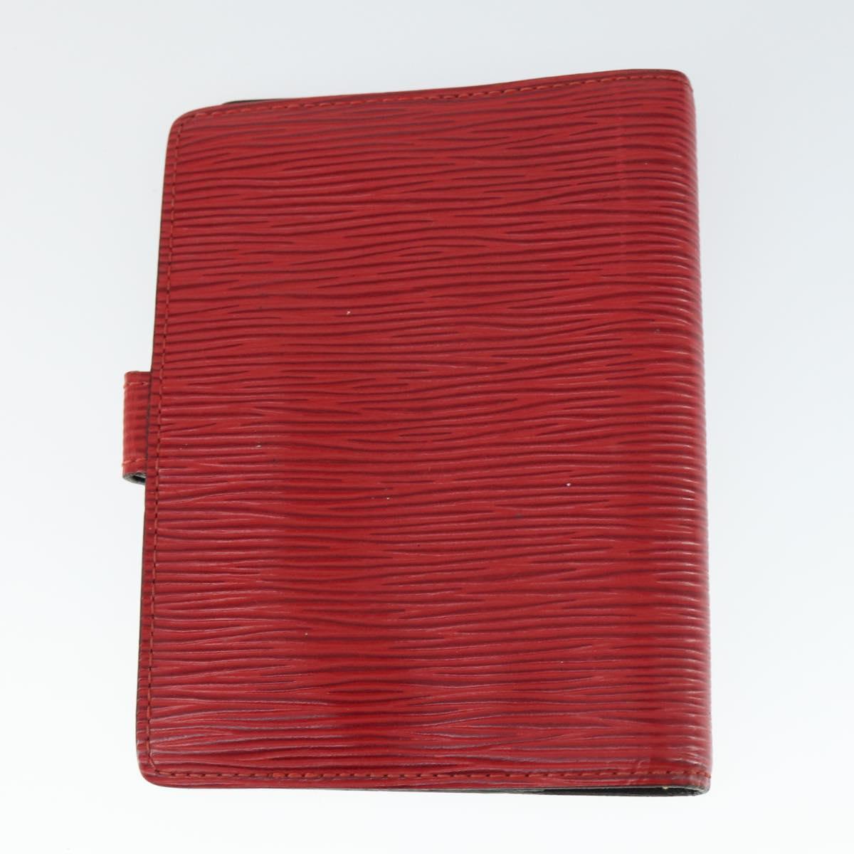 LOUIS VUITTON Epi Monogram Vernis Agenda PM Day Cover 2 Set Red LV Auth bs33370