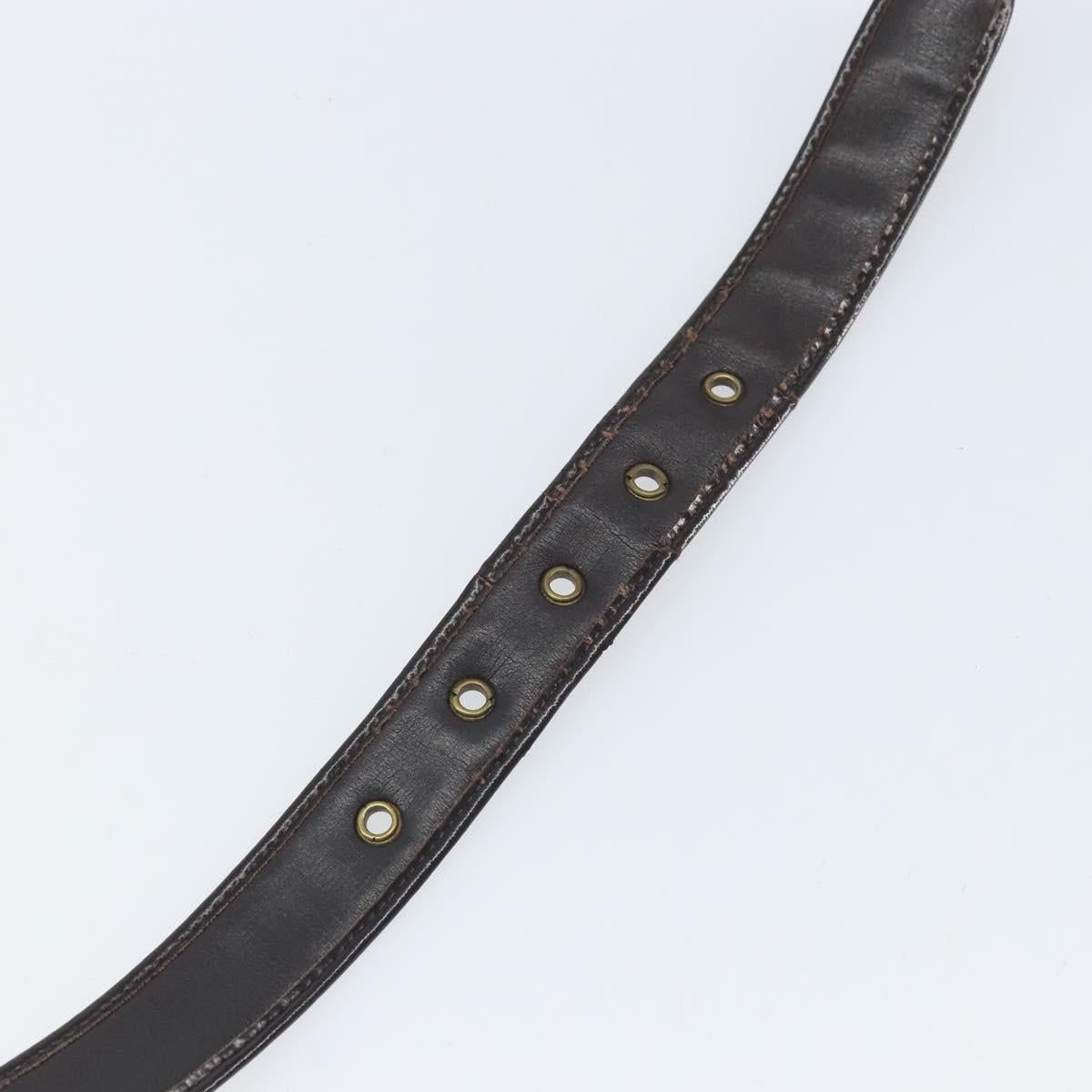 Christian Dior Trotter Canvas Belt 30.7"" Brown Auth bs33375
