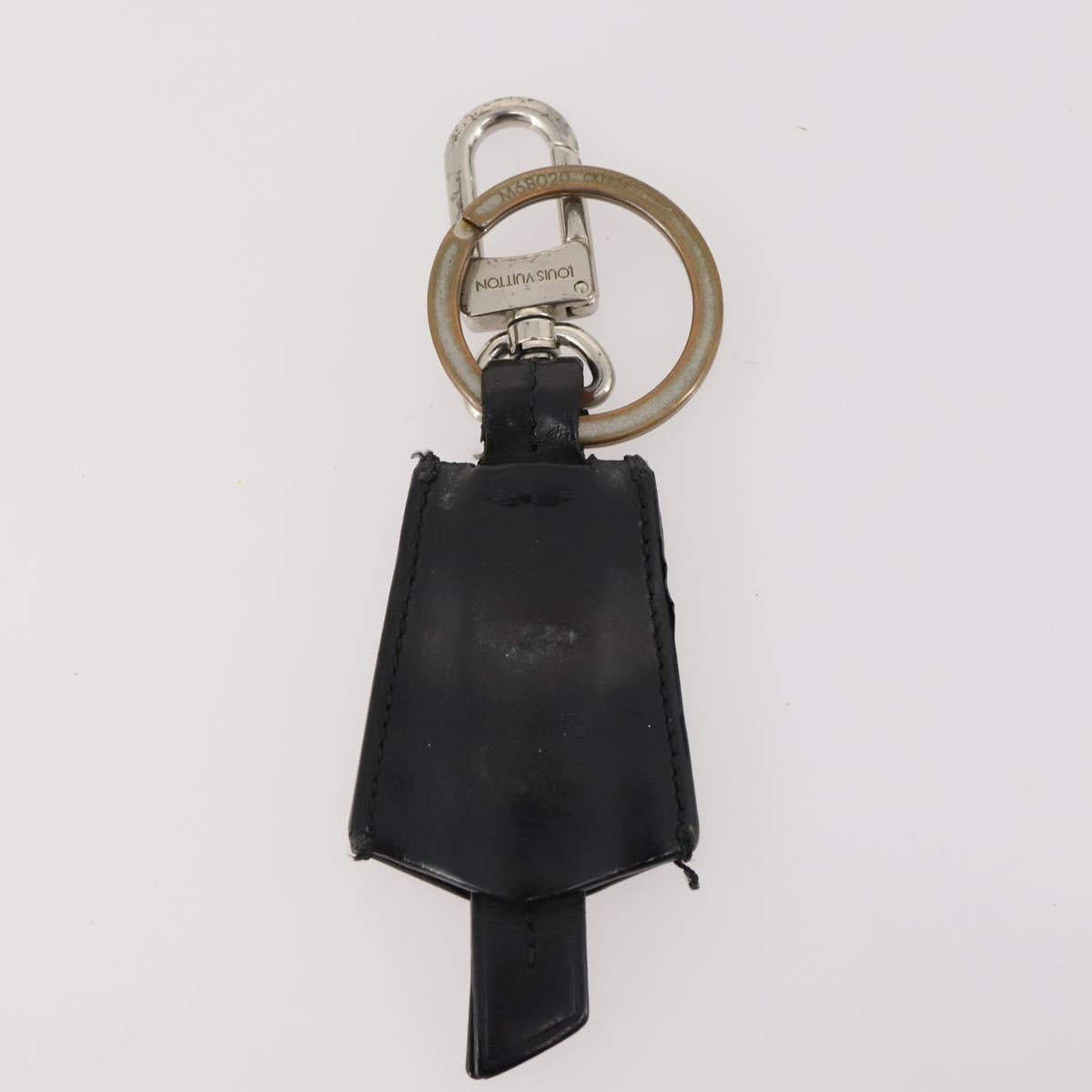 LOUIS VUITTON Bag Charm Plastic Leather 3 Set Black Orange blue LV Auth bs33377