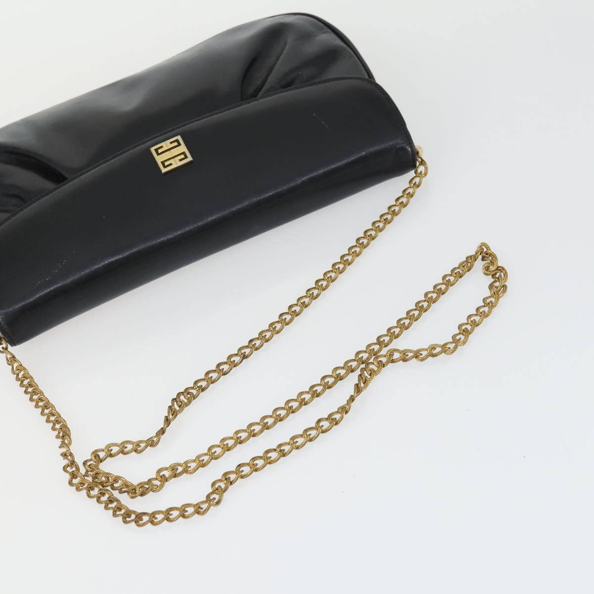 GIVENCHY Hand Bag Leather nylon 2 Set Black Auth bs33378