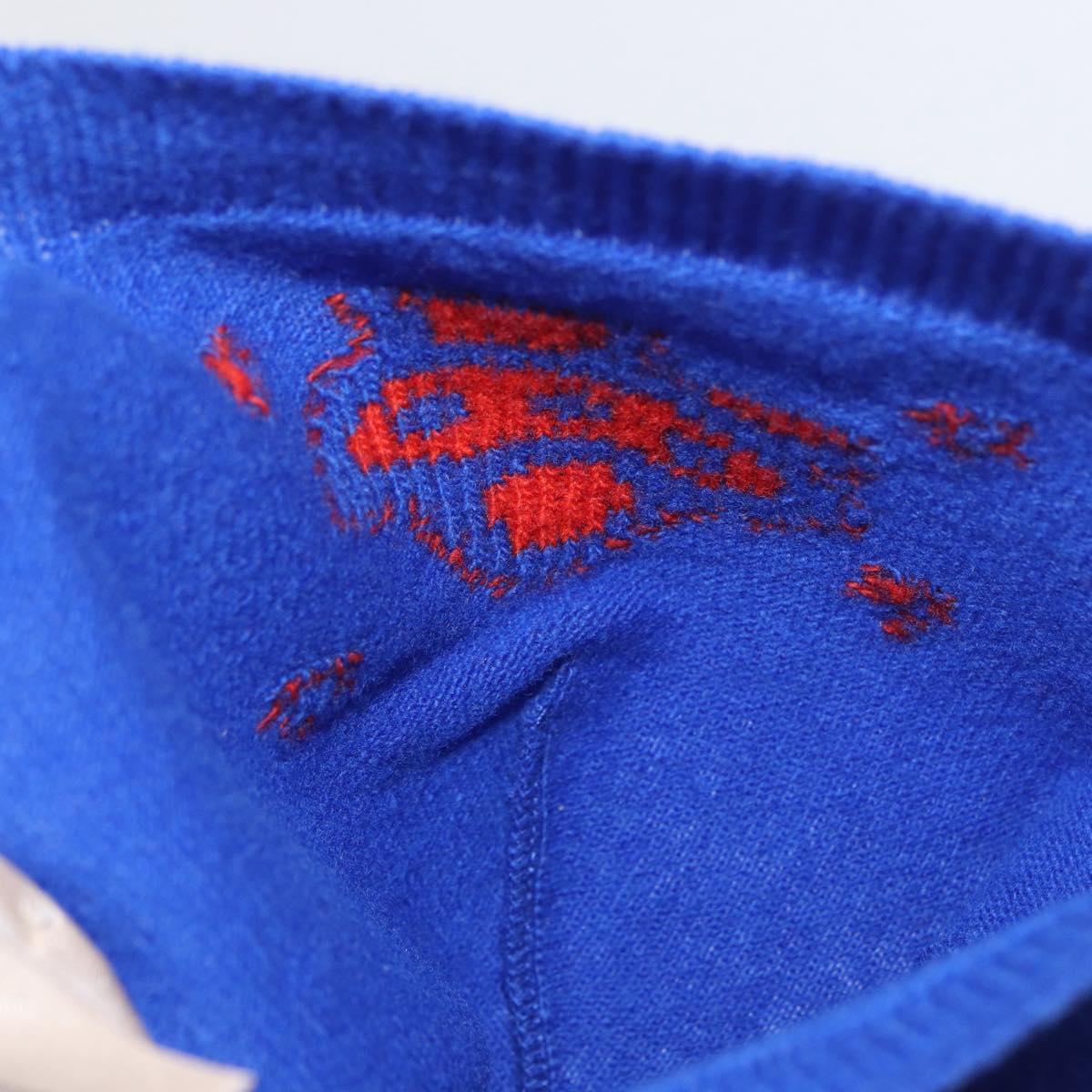 GUCCI GG Canvas knitted Fabrics Cap L Blue 748423 Auth bs33380