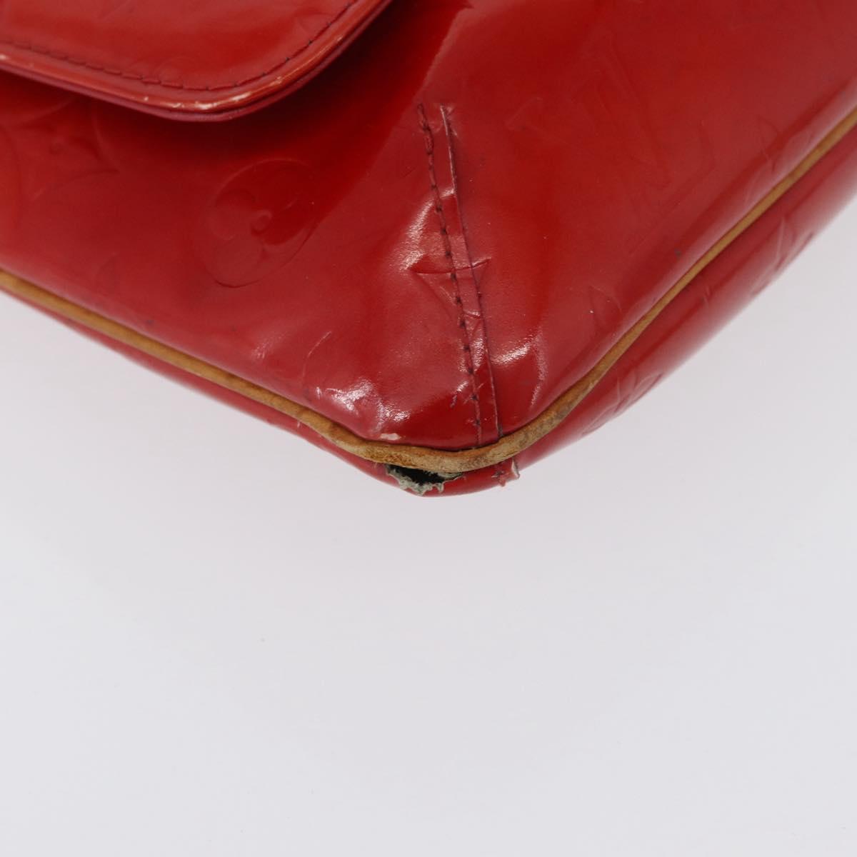LOUIS VUITTON Monogram Vernis Thompson Street Bag Red M91094 LV Auth bs33383