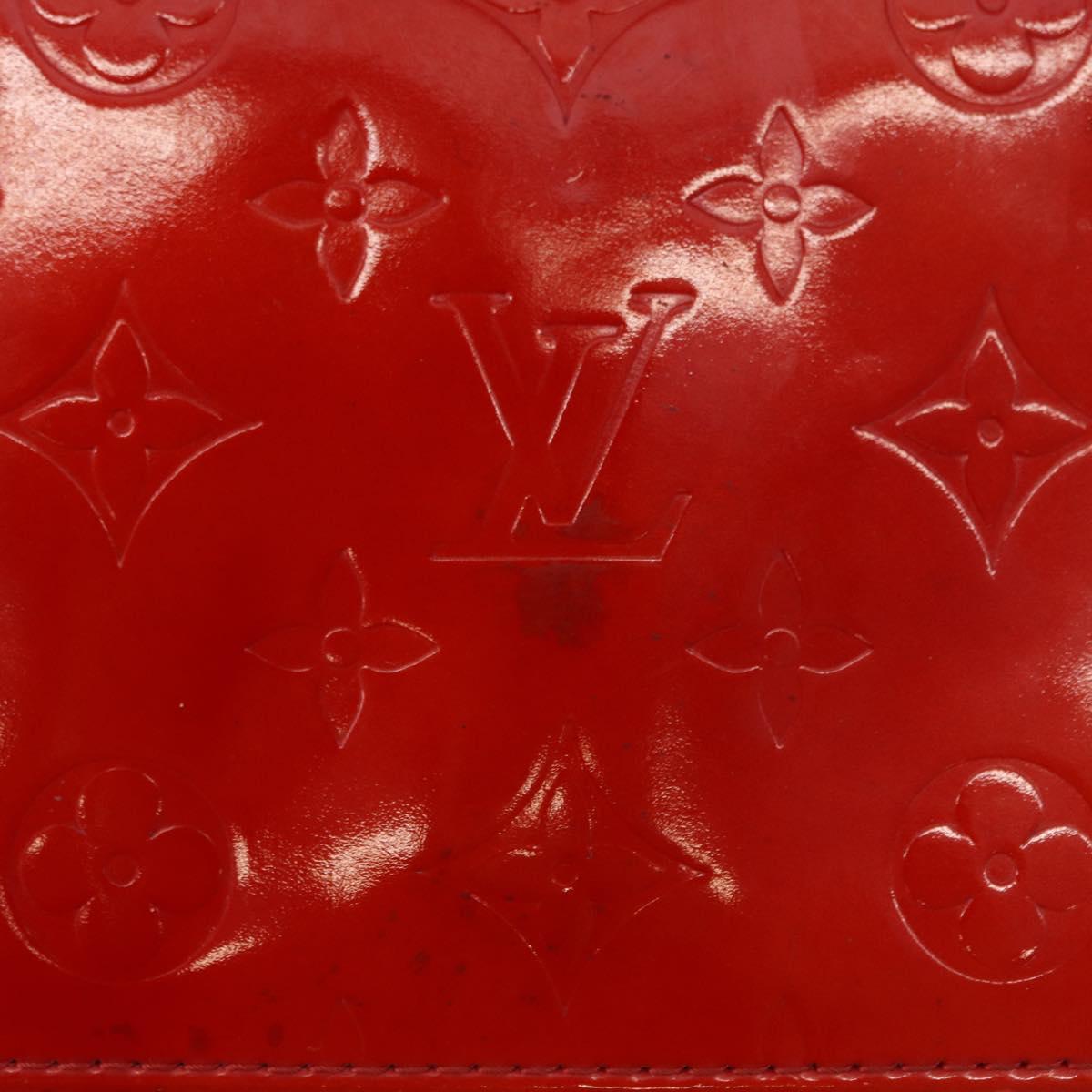 LOUIS VUITTON Monogram Vernis Thompson Street Bag Red M91094 LV Auth bs33383