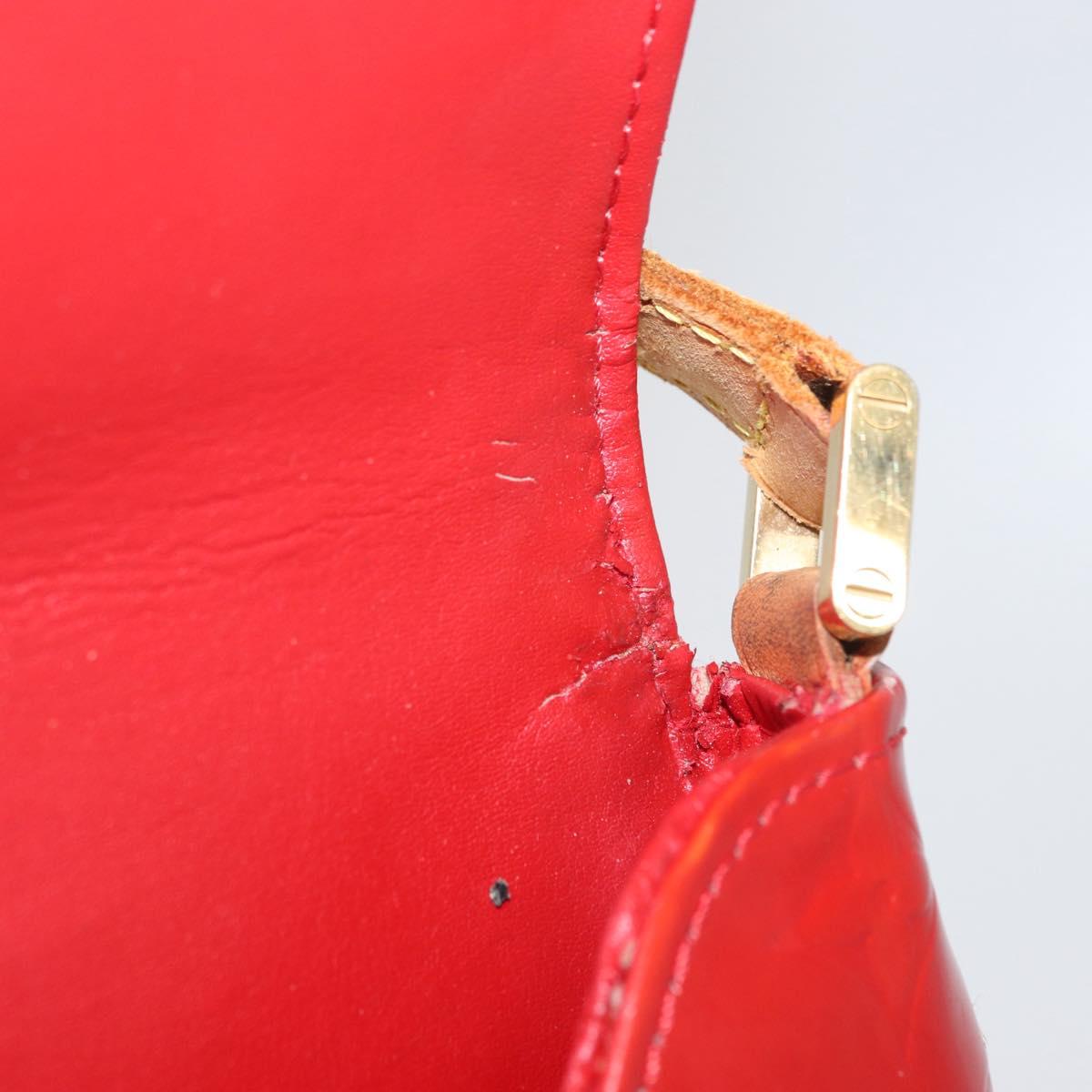 LOUIS VUITTON Monogram Vernis Thompson Street Bag Red M91094 LV Auth bs33383
