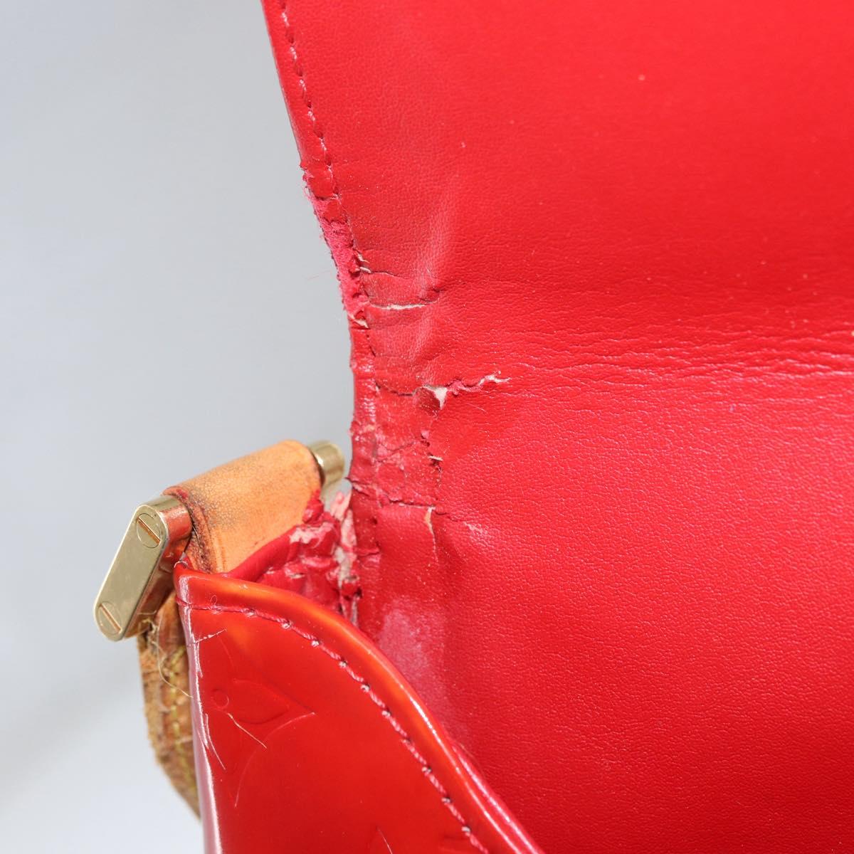 LOUIS VUITTON Monogram Vernis Thompson Street Bag Red M91094 LV Auth bs33383
