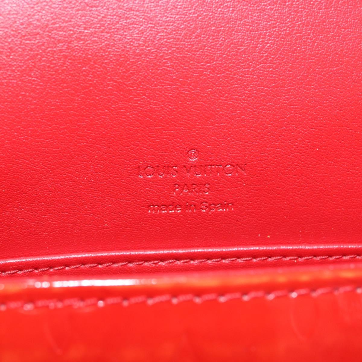 LOUIS VUITTON Monogram Vernis Thompson Street Bag Red M91094 LV Auth bs33383