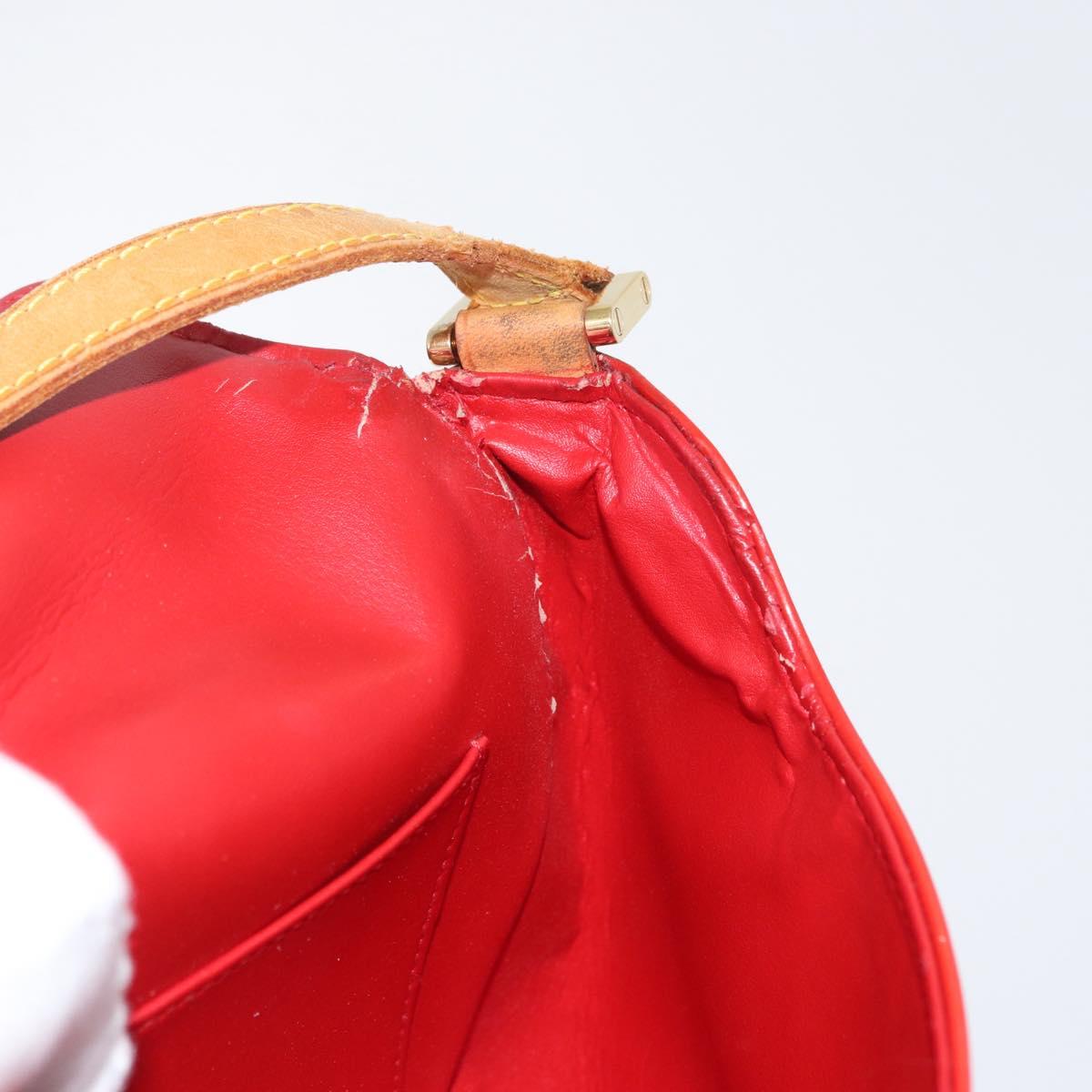 LOUIS VUITTON Monogram Vernis Thompson Street Bag Red M91094 LV Auth bs33383