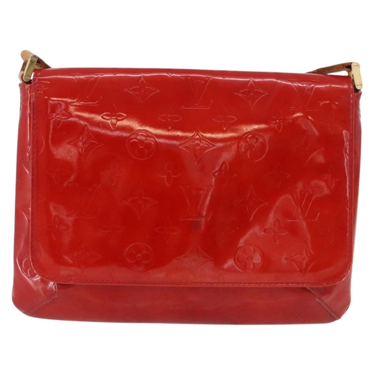 LOUIS VUITTON Monogram Vernis Thompson Street Bag Red M91094 LV Auth bs33383