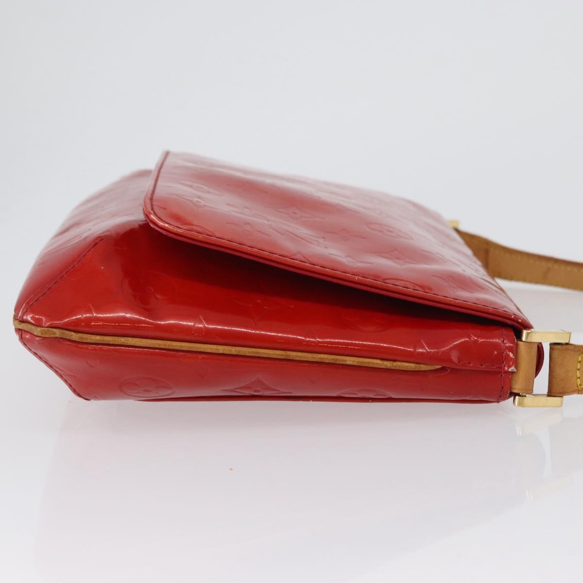 LOUIS VUITTON Monogram Vernis Thompson Street Bag Red M91094 LV Auth bs33383