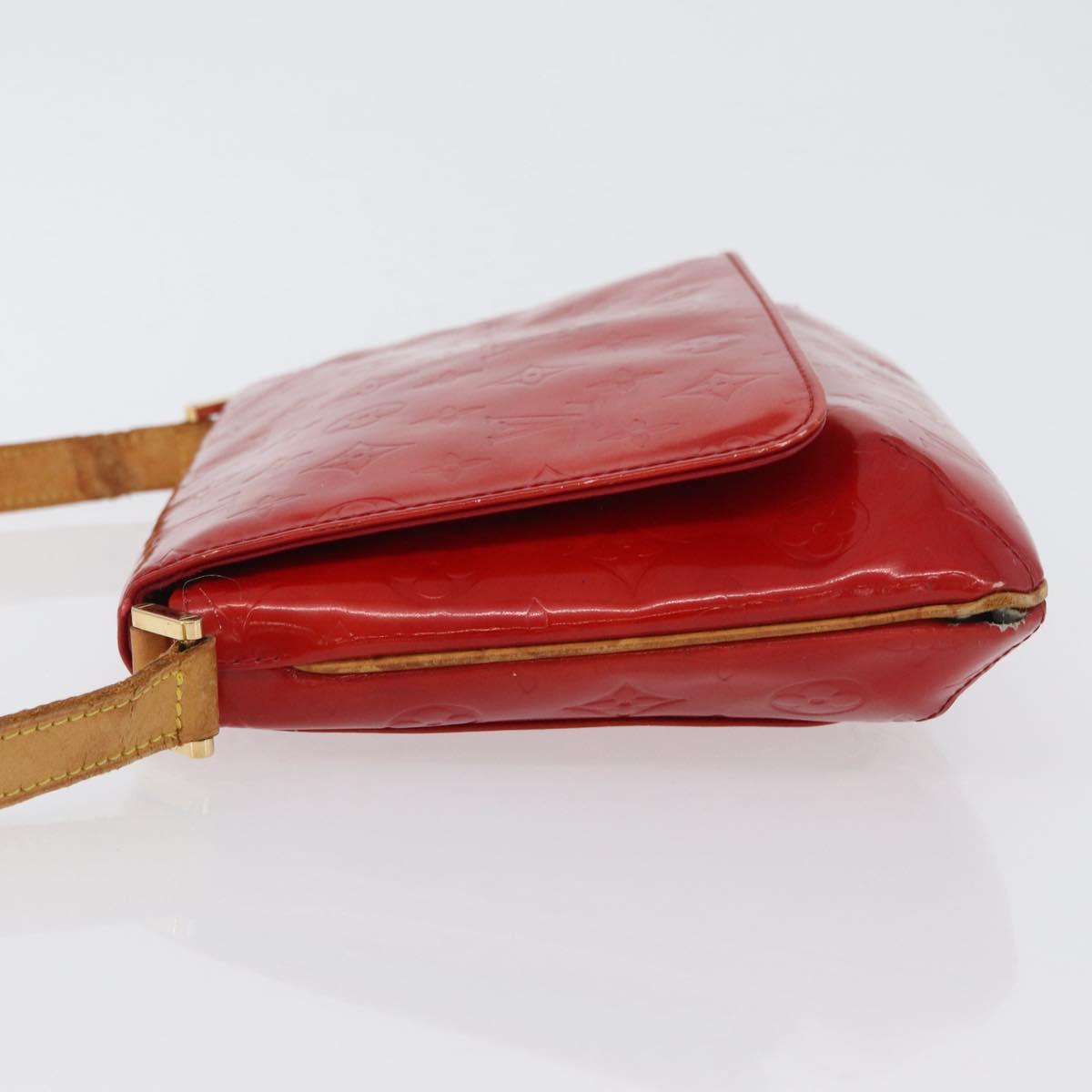 LOUIS VUITTON Monogram Vernis Thompson Street Bag Red M91094 LV Auth bs33383