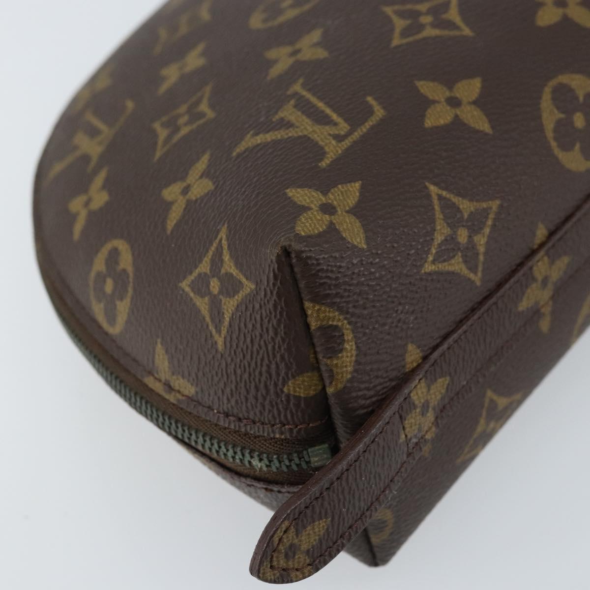 LOUIS VUITTON Monogram Trousse Demi Ronde Cosmetic Pouch M47520 LV Auth bs33388