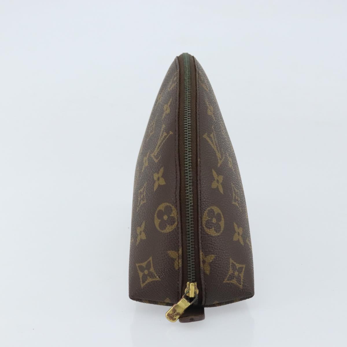 LOUIS VUITTON Monogram Trousse Demi Ronde Cosmetic Pouch M47520 LV Auth bs33388