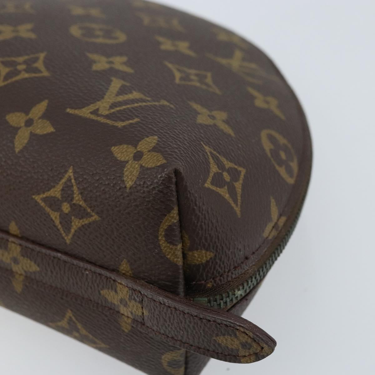 LOUIS VUITTON Monogram Trousse Demi Ronde Cosmetic Pouch M47520 LV Auth bs33388