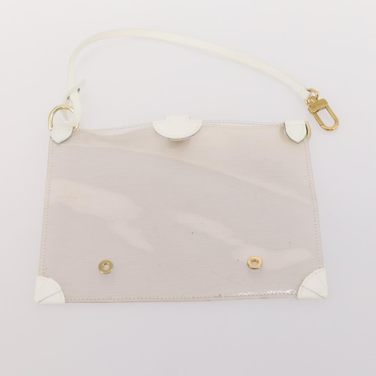 LOUIS VUITTON Epi Plage Via Bag Vinyl Leather Clear White M92153 LV Auth bs33391