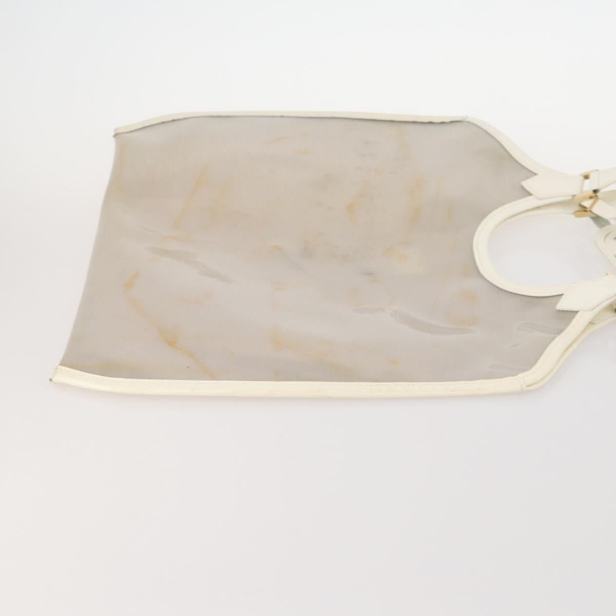 LOUIS VUITTON Epi Plage Via Bag Vinyl Leather Clear White M92153 LV Auth bs33391