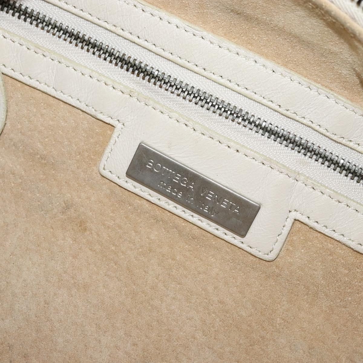 BOTTEGA VENETA INTRECCIATO Hobo Hand Bag Leather White Auth bs33401
