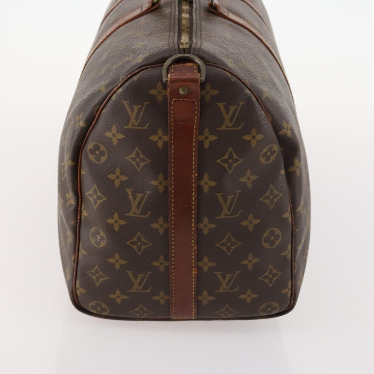 LOUIS VUITTON Monogram Keepall Bandouliere 45 Boston Bag M41418 LV Auth bs33409