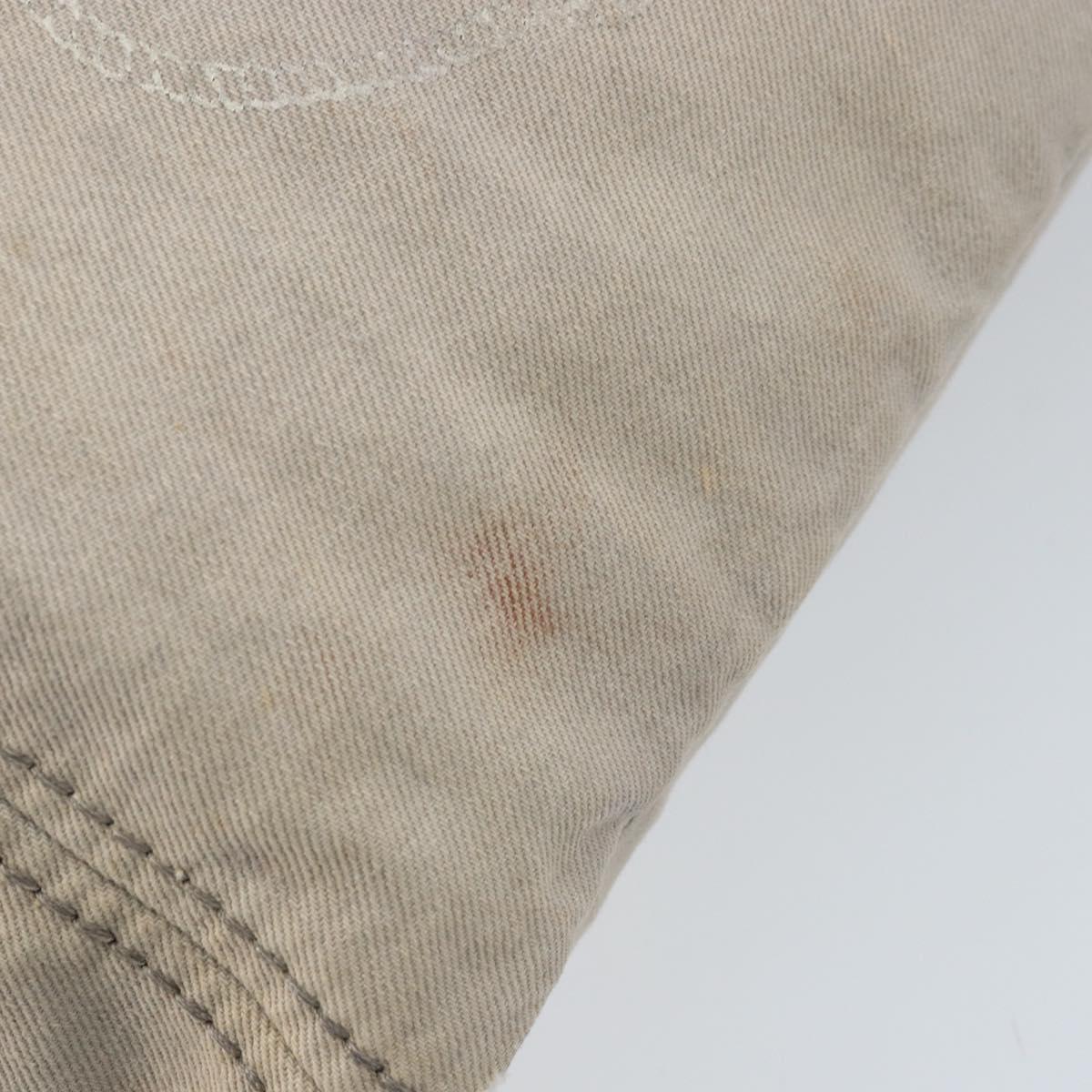 PRADA Canapa PM Hand Bag Canvas 2way Gray Gold Auth bs33424