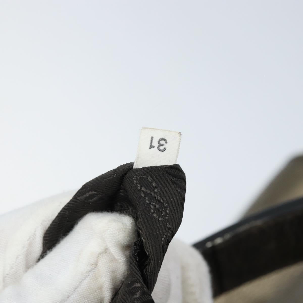 PRADA Shoulder Bag Leather Metallic Gold Auth bs33425