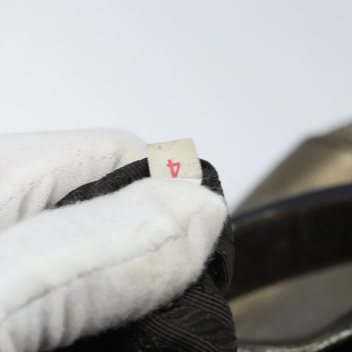 PRADA Shoulder Bag Leather Metallic Gold Auth bs33425