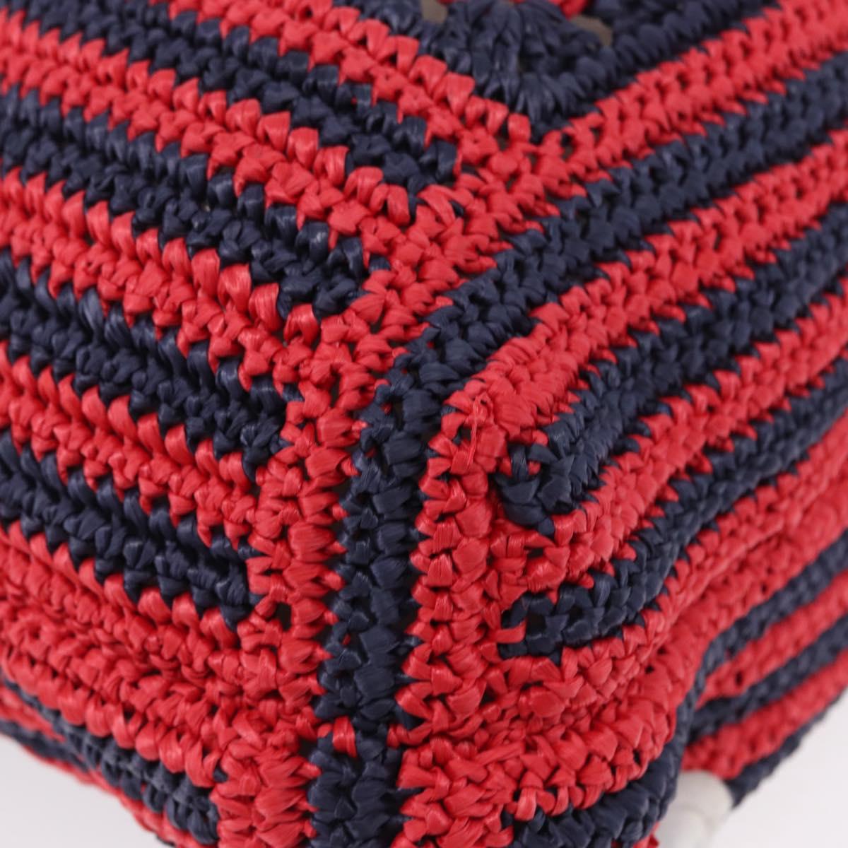 Miu Miu Tote Bag Straw Red Auth bs33426