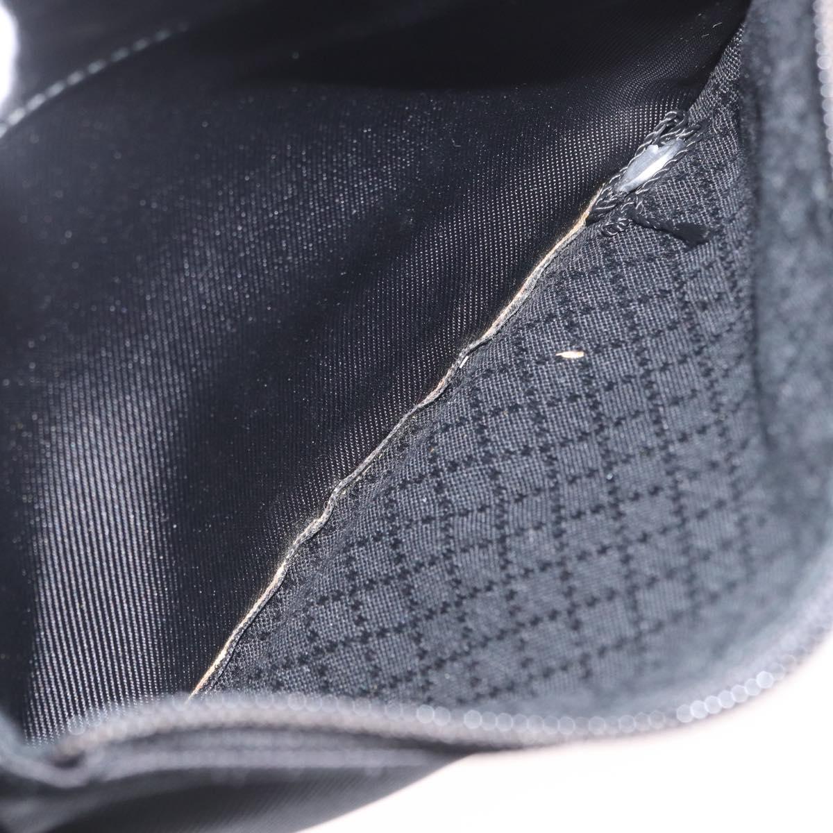 GUCCI Bamboo Shoulder Bag Nylon 2way Black Silver 000 2404 0509 Auth bs33431