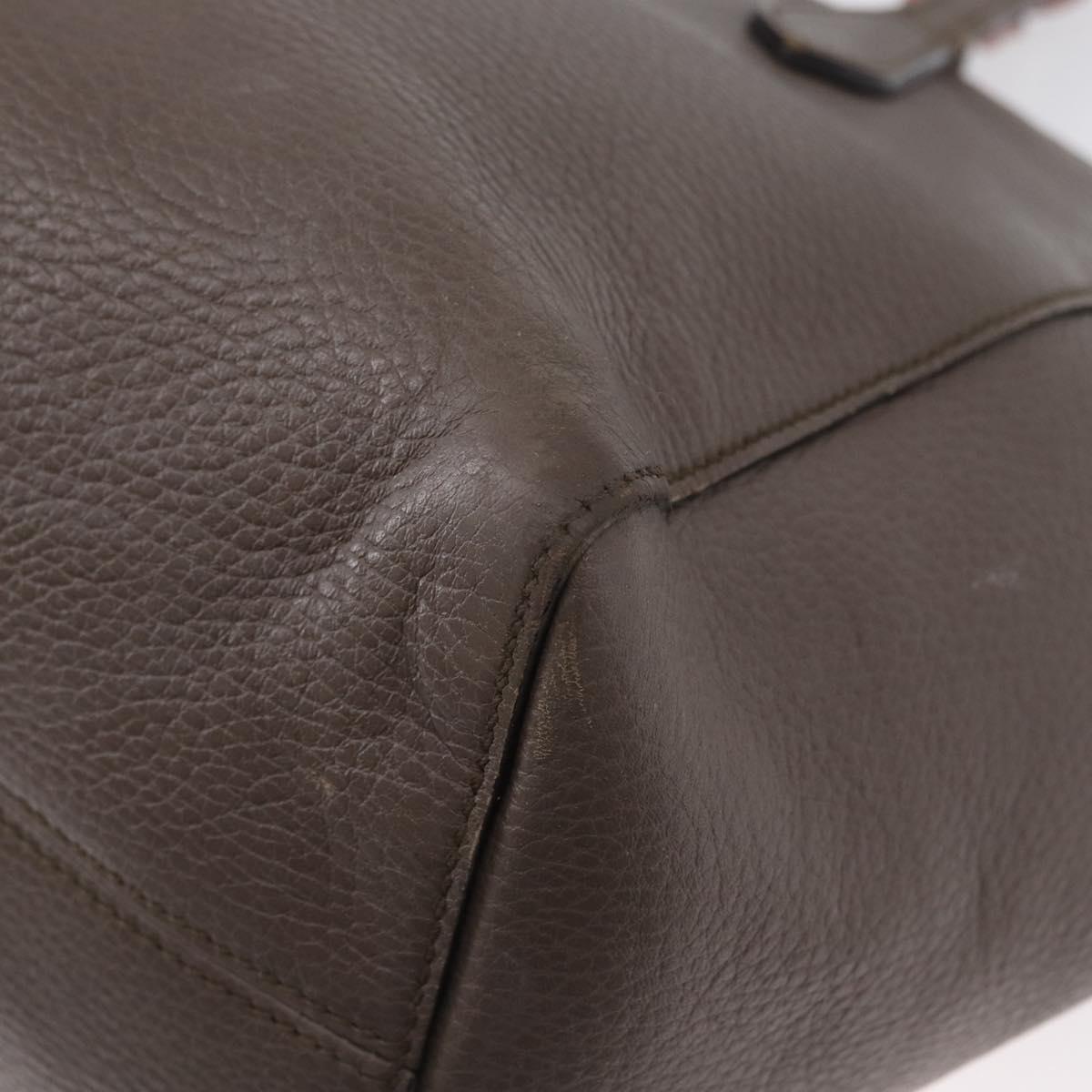 GUCCI Tote Bag Leather Brown Gold 354408 Auth bs33432