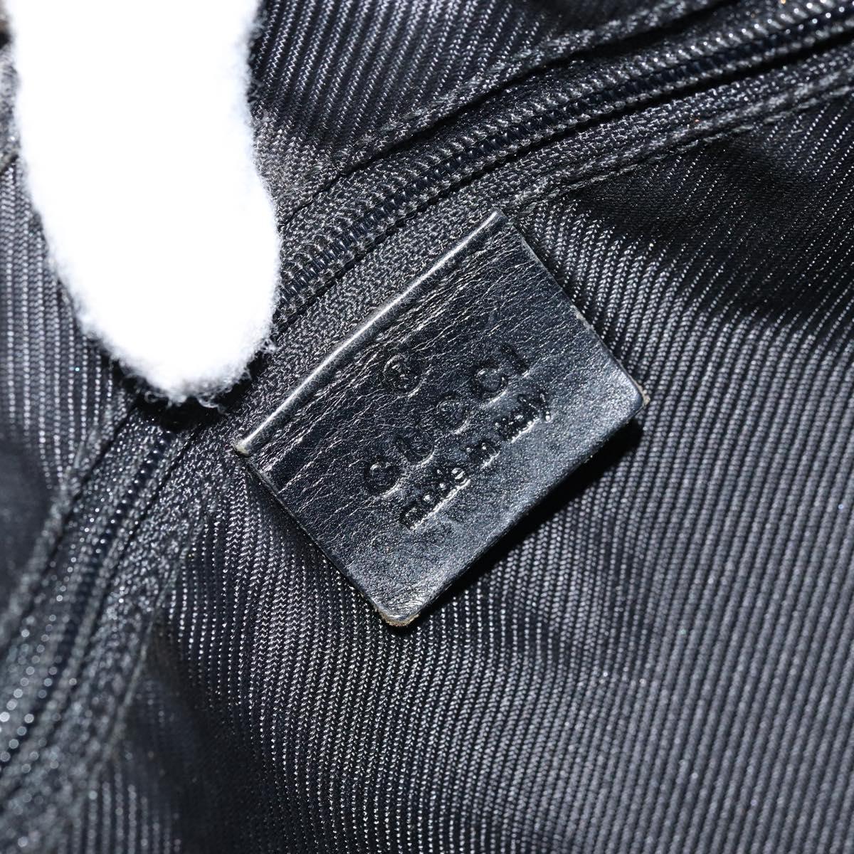 GUCCI GG Canvas Jackie Shoulder Bag Black Silver 001 3306 Auth bs33433