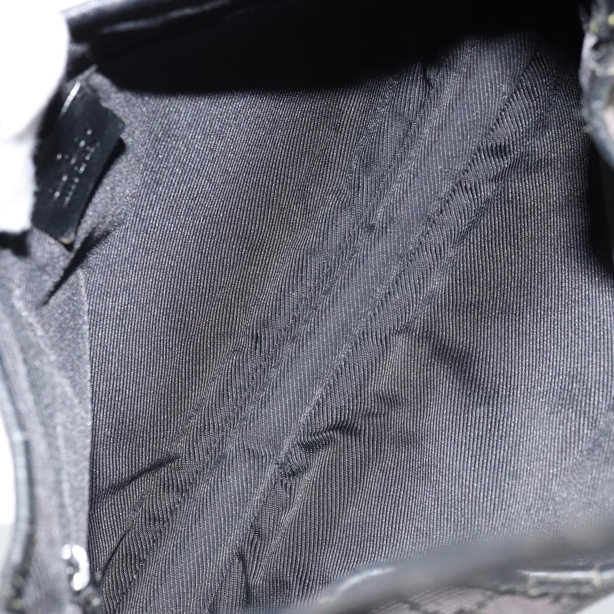 GUCCI GG Canvas Jackie Shoulder Bag Black Silver 001 3306 Auth bs33433