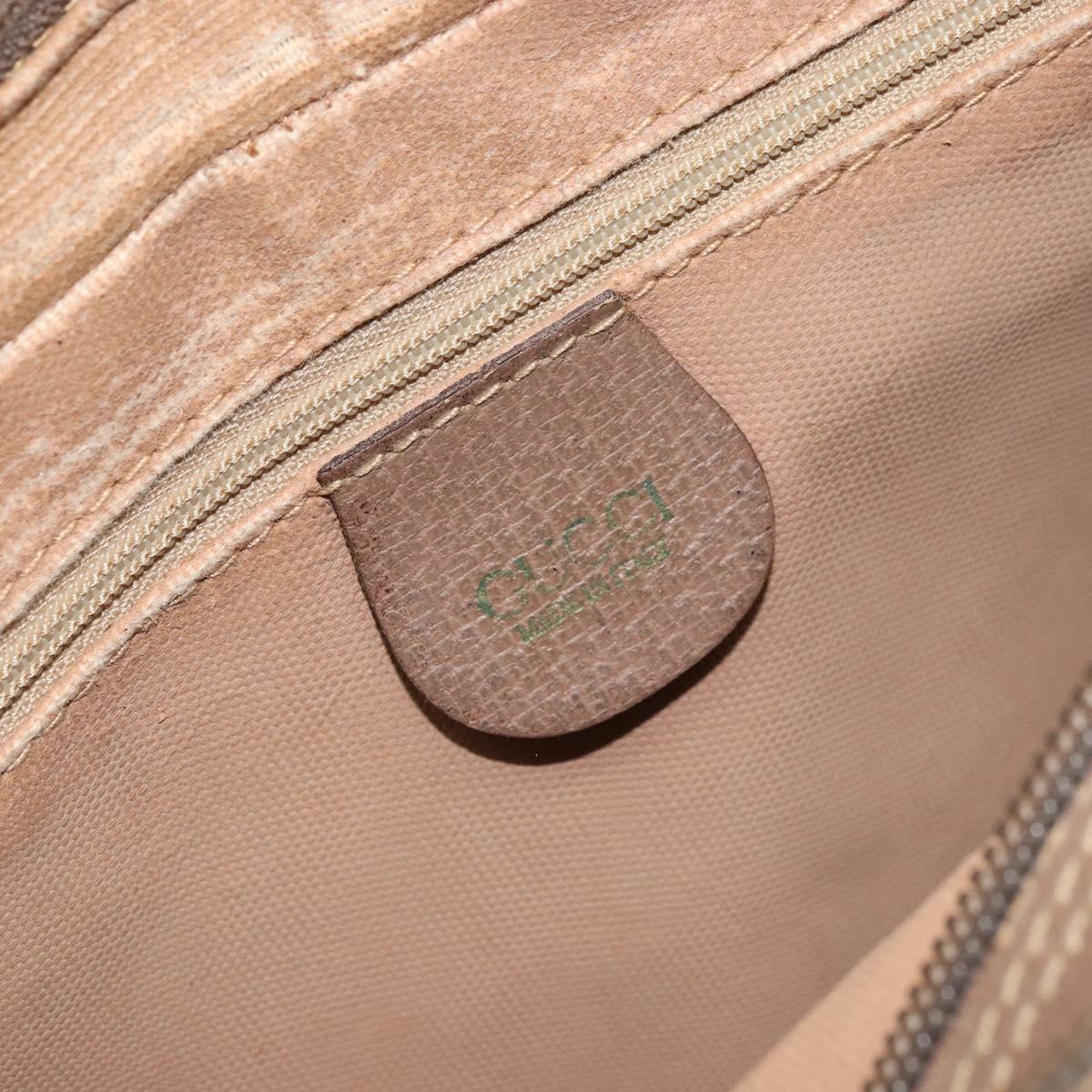 GUCCI GG Supreme Clutch Bag PVC Leather Beige Gold 014 58 6086 Auth bs33434