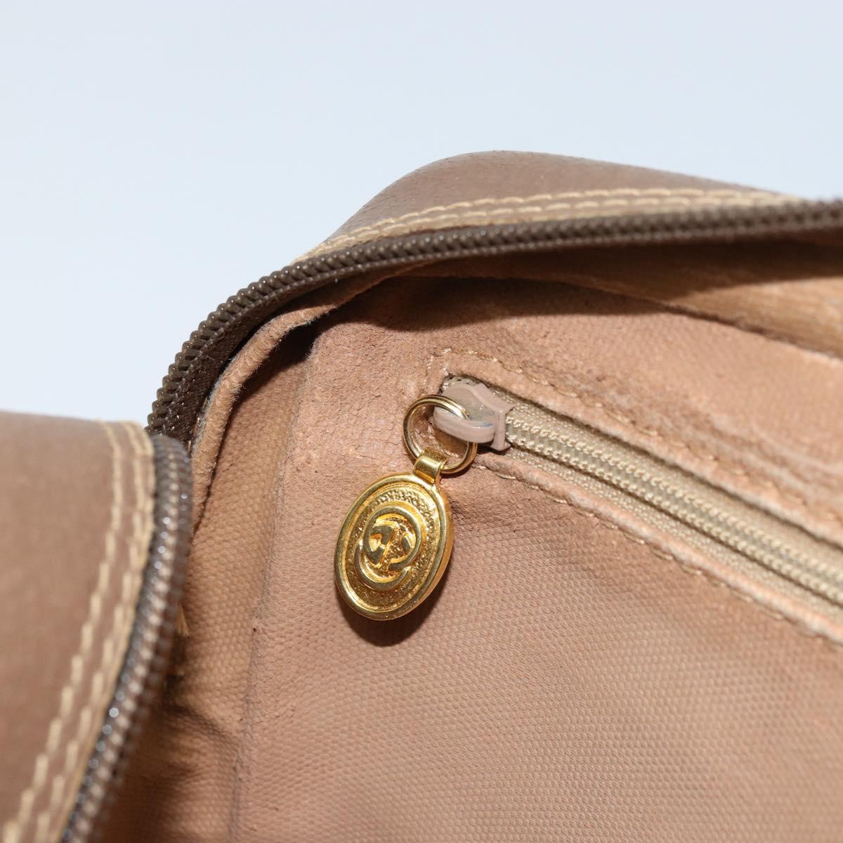 GUCCI GG Supreme Clutch Bag PVC Leather Beige Gold 014 58 6086 Auth bs33434