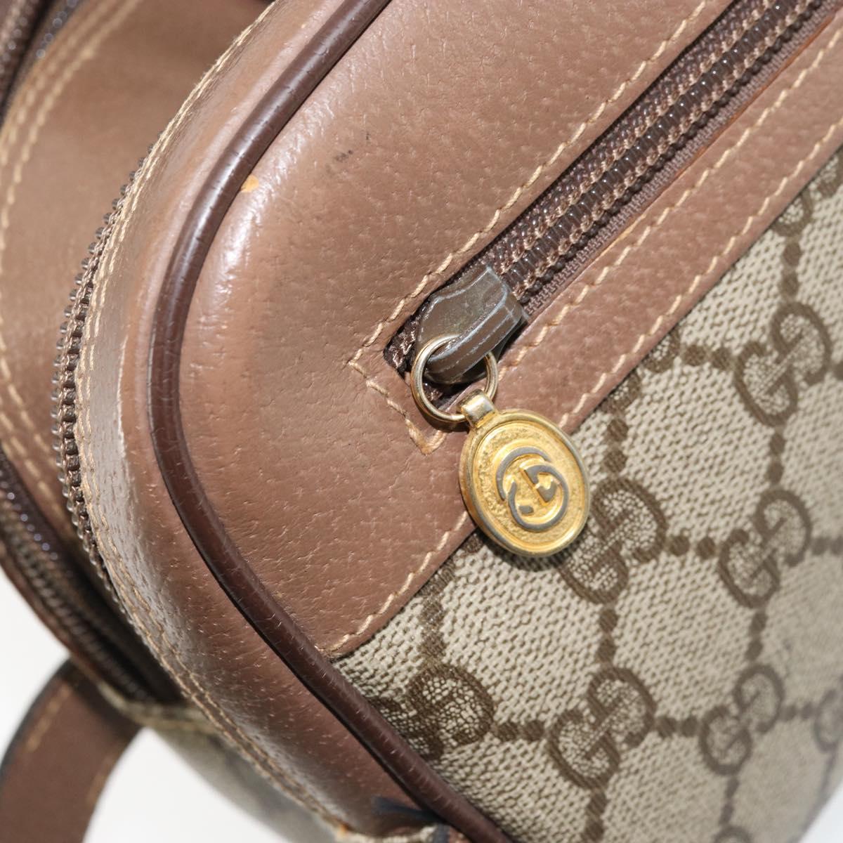 GUCCI GG Supreme Clutch Bag PVC Leather Beige Gold 014 58 6086 Auth bs33434