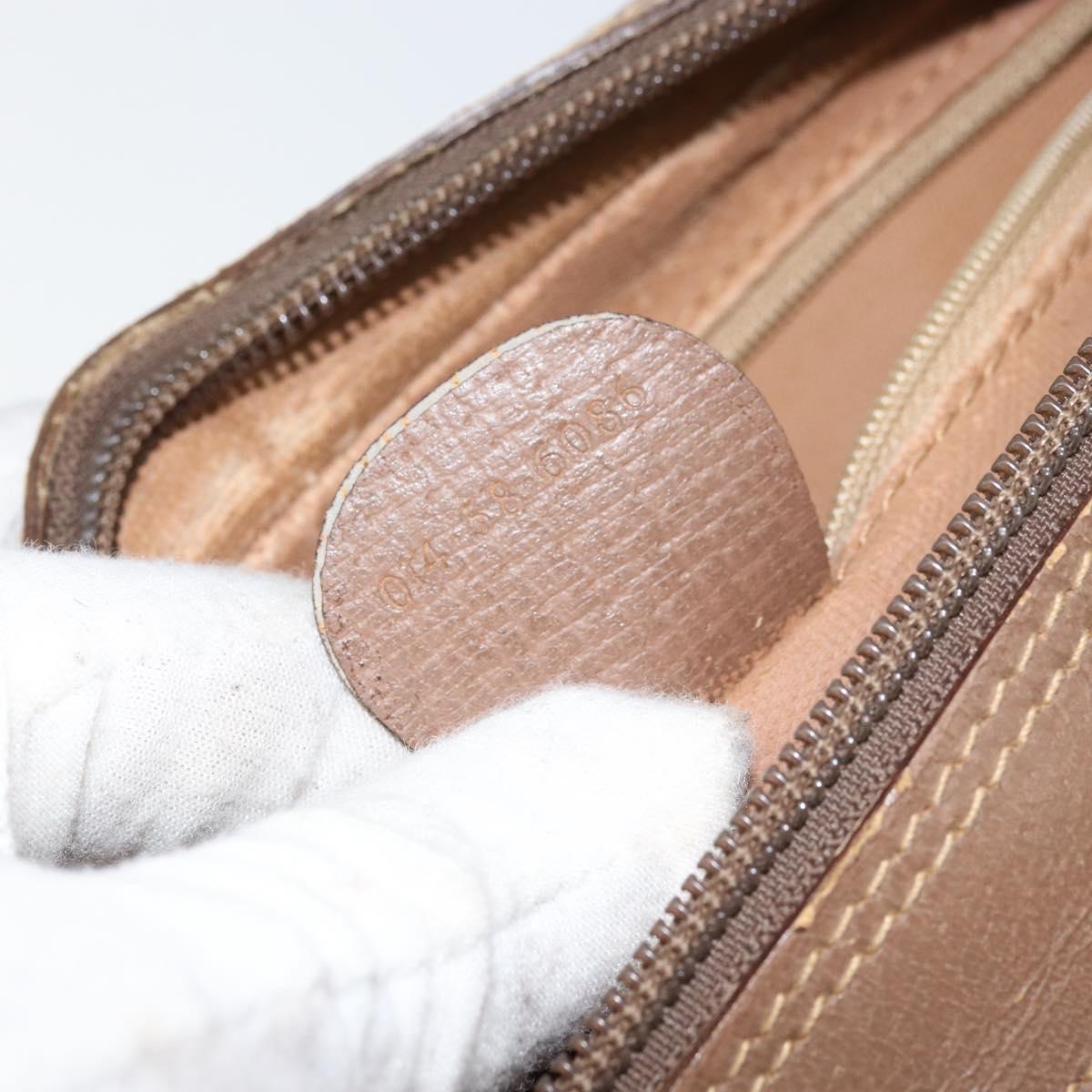 GUCCI GG Supreme Clutch Bag PVC Leather Beige Gold 014 58 6086 Auth bs33434