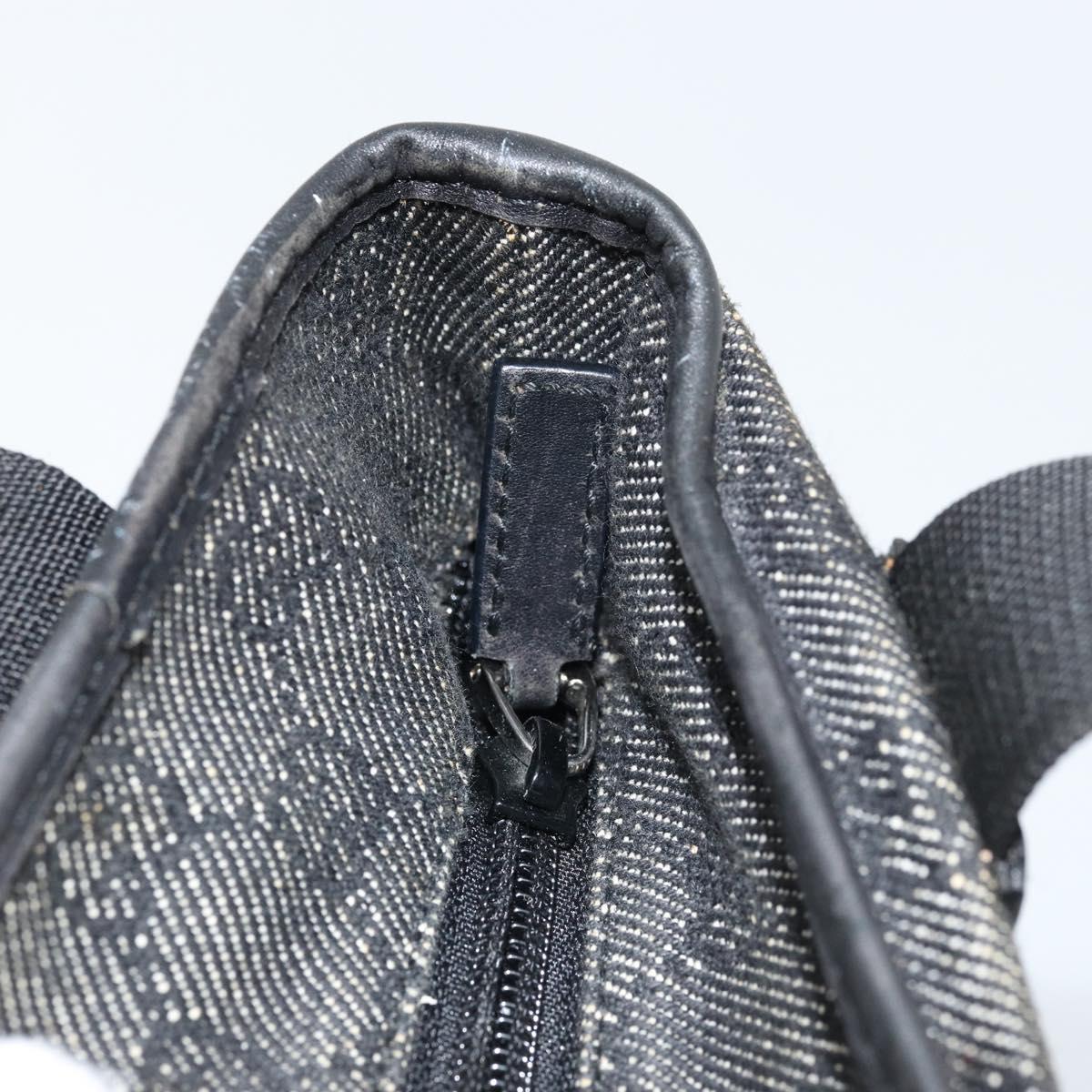 GUCCI GG Canvas Tote Bag Black Silver 28893 Auth bs33436