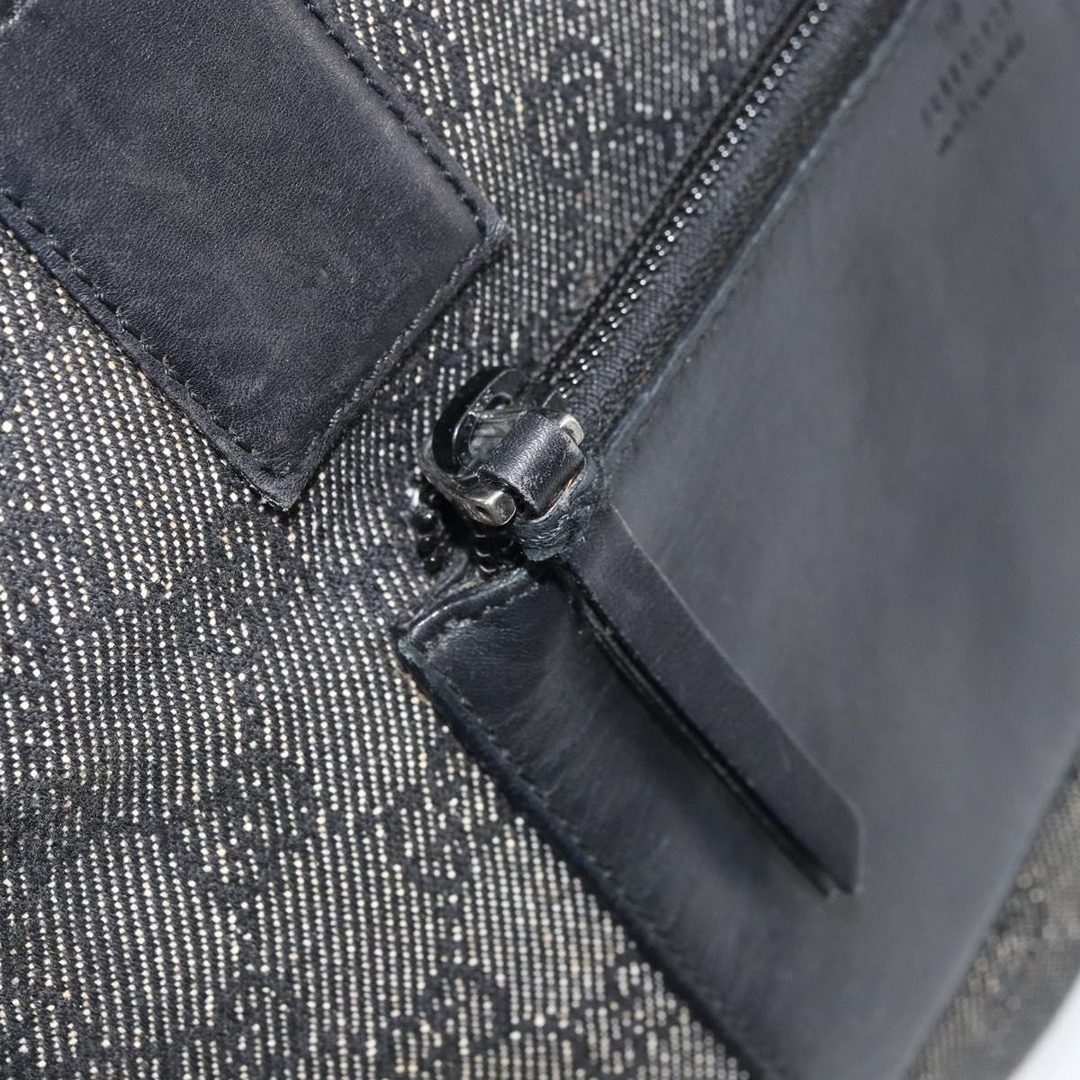 GUCCI GG Canvas Tote Bag Black Silver 28893 Auth bs33436