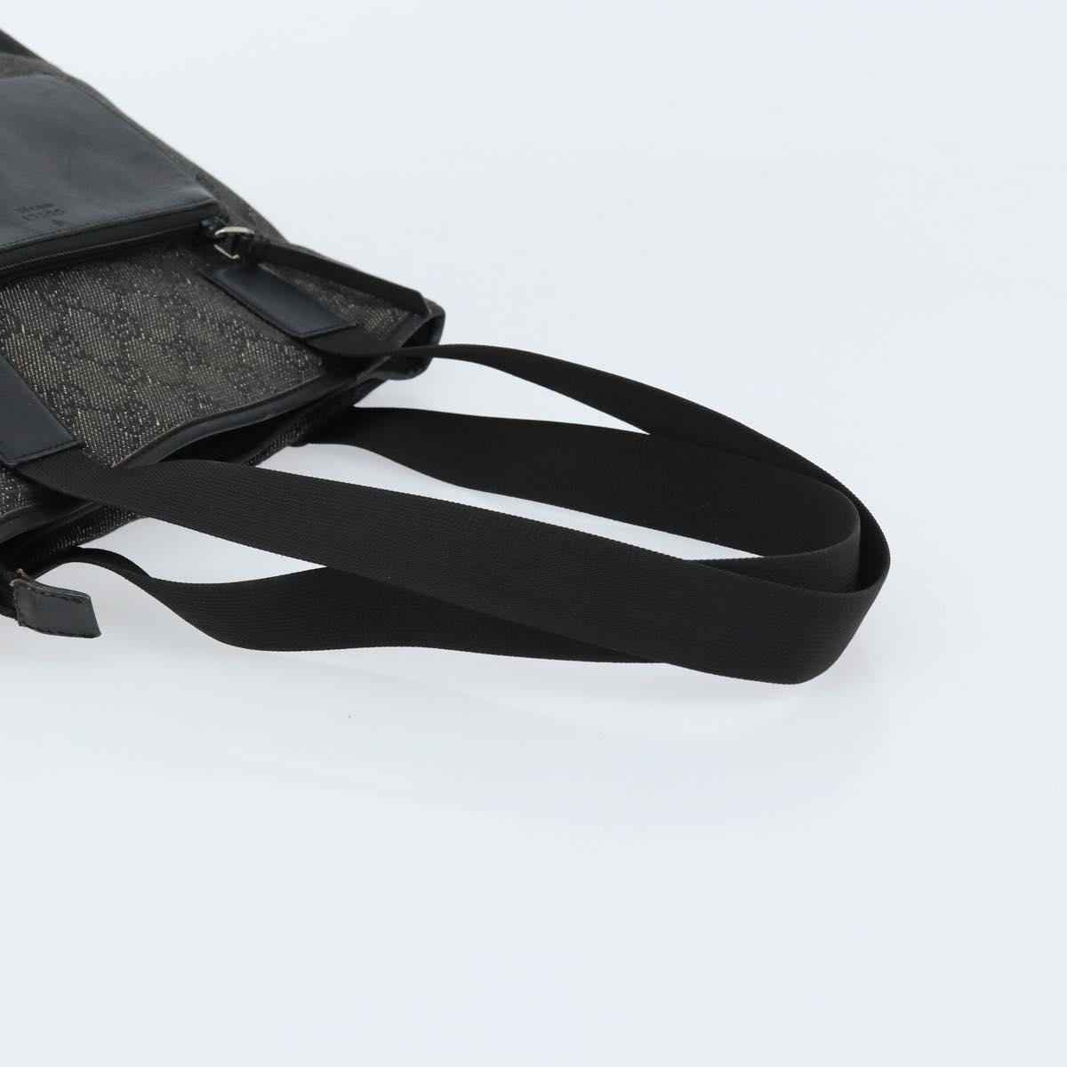 GUCCI GG Canvas Tote Bag Black Silver 28893 Auth bs33436