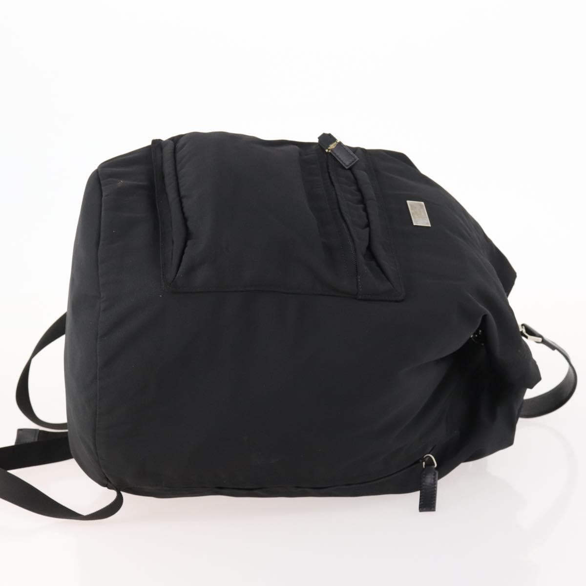 GUCCI Backpack Nylon Black Silver 019 0585 Auth bs33437