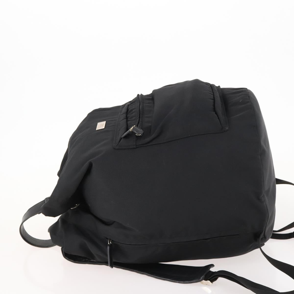 GUCCI Backpack Nylon Black Silver 019 0585 Auth bs33437