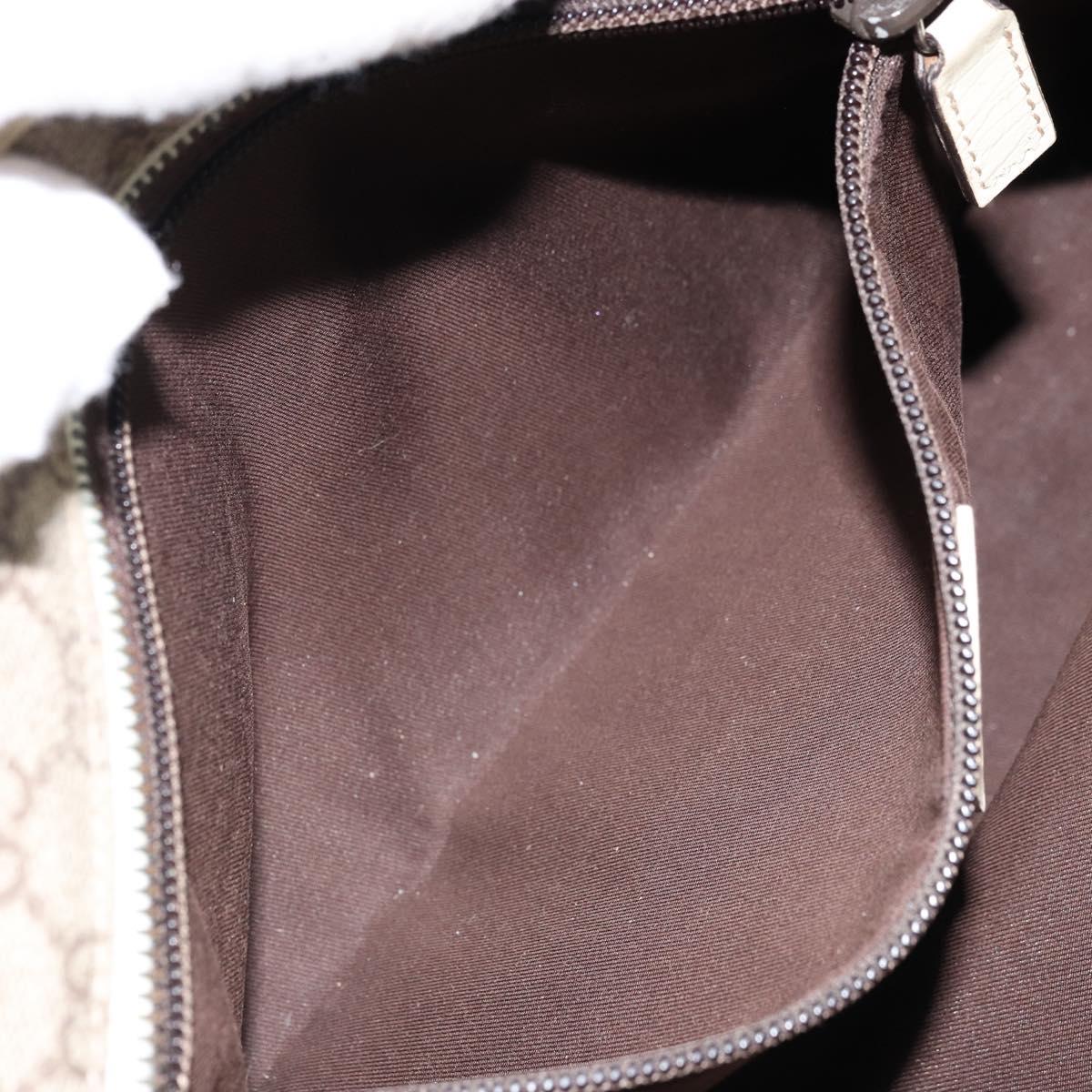 GUCCI GG Supreme Tote Bag PVC Beige Silver 181086 Auth bs33438