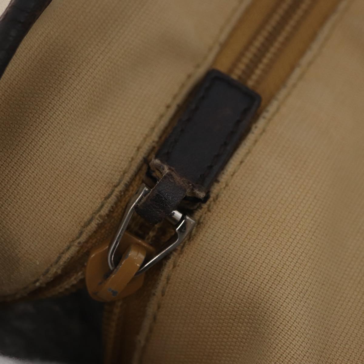 GUCCI Tote Bag Nylon Beige Silver 28893 Auth bs33439